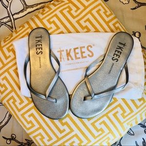 Silver TKEES sandals